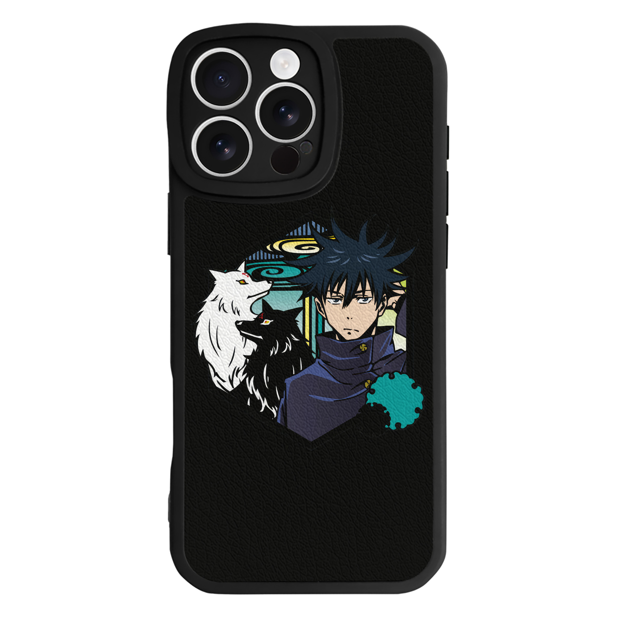 （画像用） 呪術廻戦 Jujutsu Kaisen 【iPhone 16シリーズ対応】シリコンスマホケース（レザー調） 材質：シリコン